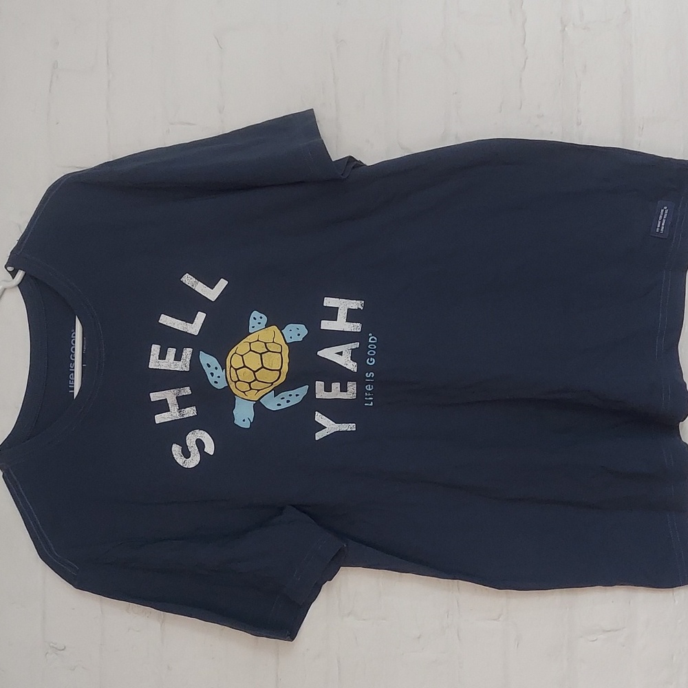 NWT Life is Good Men's Crusher T-shirt,  Navy, Size Large